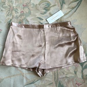 SILK MAISON dusty pink tap shorts S BNWT
